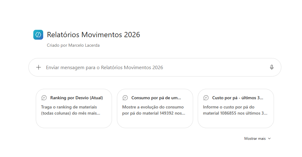Agente de Relatórios Movimentos 2026 (COPILOT)